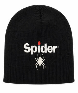 Winter Ski Snowboard Knit Beanie Hat Black Logo Streetwear Spyder One Size